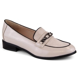 Potocki W WOL220 bež lakirane cipele s niskom petom