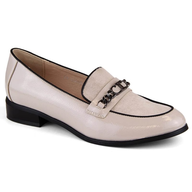 Potocki W WOL220 bež lakirane cipele s niskom petom