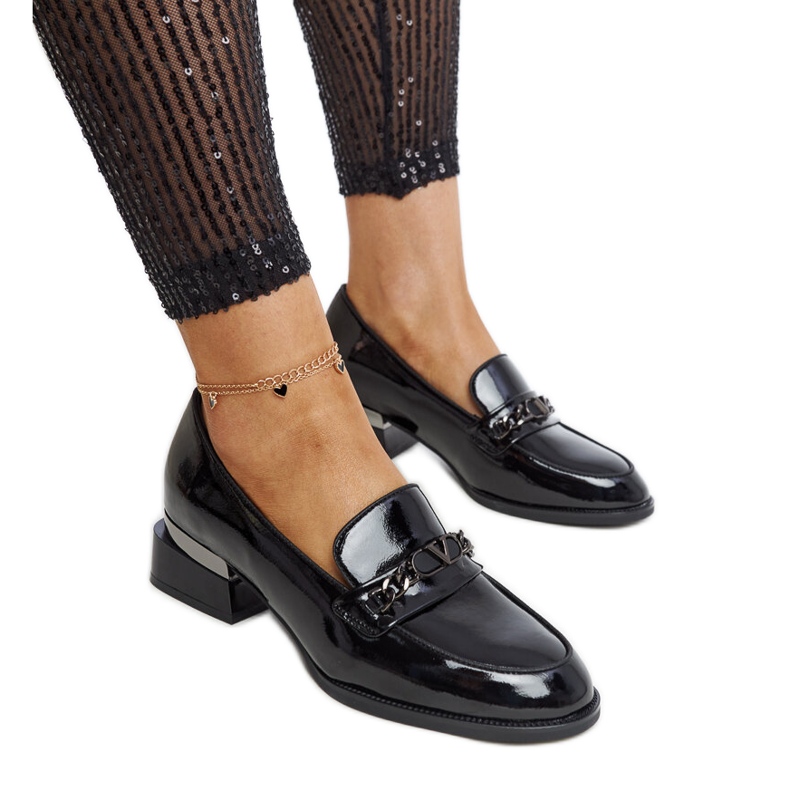 Vinceza crne lakirane cipele crno