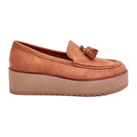Ženske mokasine s platformom i resama, narančaste Mialani narančasta