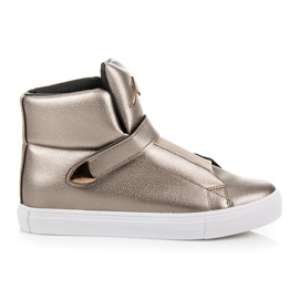 Visoke tenisice na čičak siva žuta boja višebojan