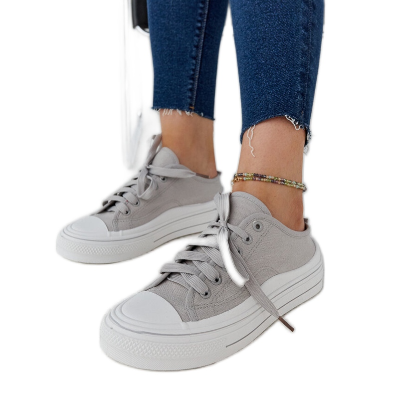 Sive Fiori tenisice s platformom siva