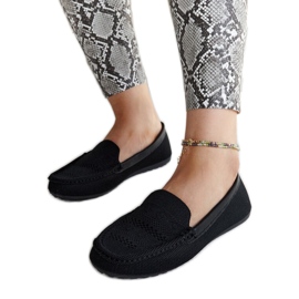 Mokasine od crne tkanine marke Fiammetta crna