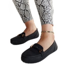 Crne mokasine s mat Scafati završetkom crna