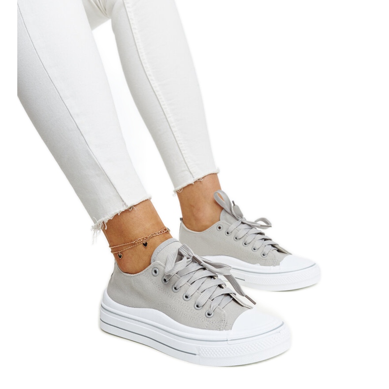 Sive Anbarin tenisice s platformom siva