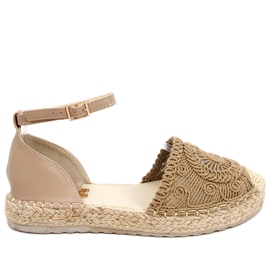 Jasmine Khaki ažurne espadrile bež