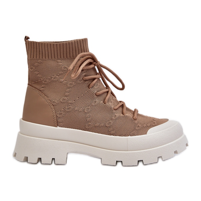 Ženske čizme na čarape smeđe Solime smeđa