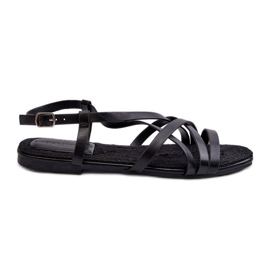 Big Star ženske ravne sandale NN274011 crne crna