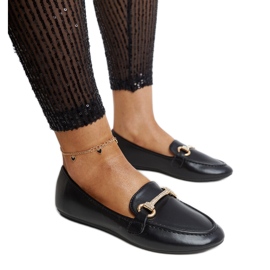 Crne mokasine s ukrasnom kopčom, Paddy crna