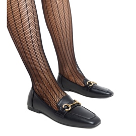 Crne mokasine s Areebah kopčom crna