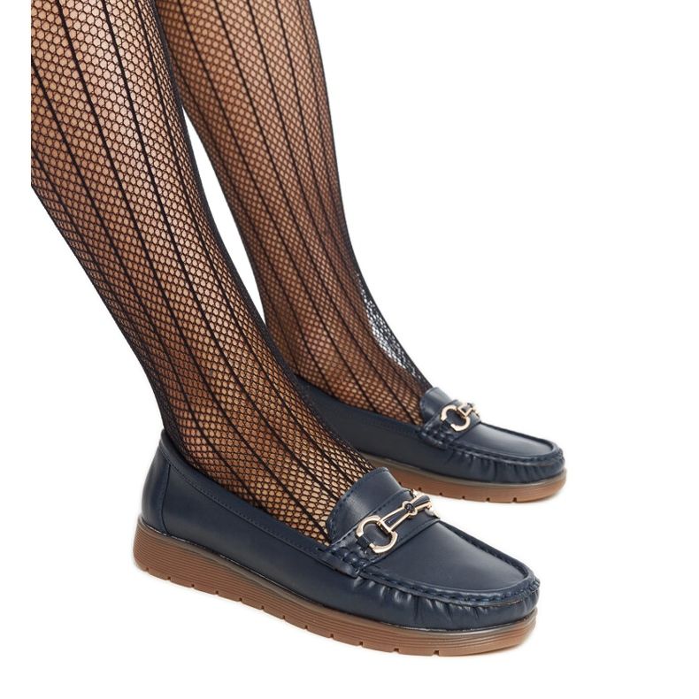 Mornarskoplave mokasine s kopčom iz Anisaha plava