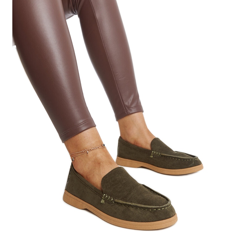 Tamno zelene cipele od brušene kože iz Rumaya zelena