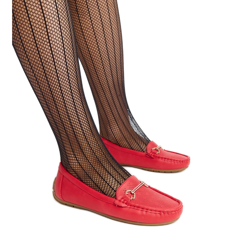 Crvene mokasine s ukrasnom kopčom marke Adila crvena