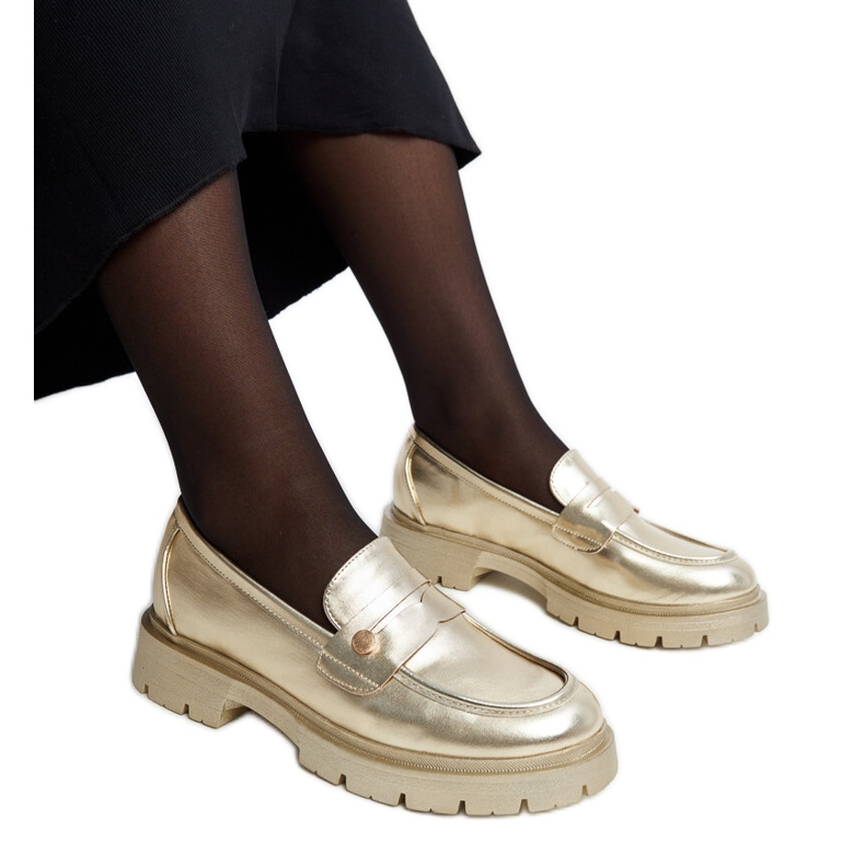 Zlatne mokasine od eko kože Mladenka zlatna