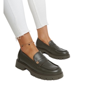 Tamno zelene mokasine Mladenka od eko kože zelena