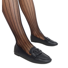 Crne Delgijeve mokasine s kopčom crna