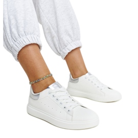 Bijele Ariam tenisice s platformom bijela