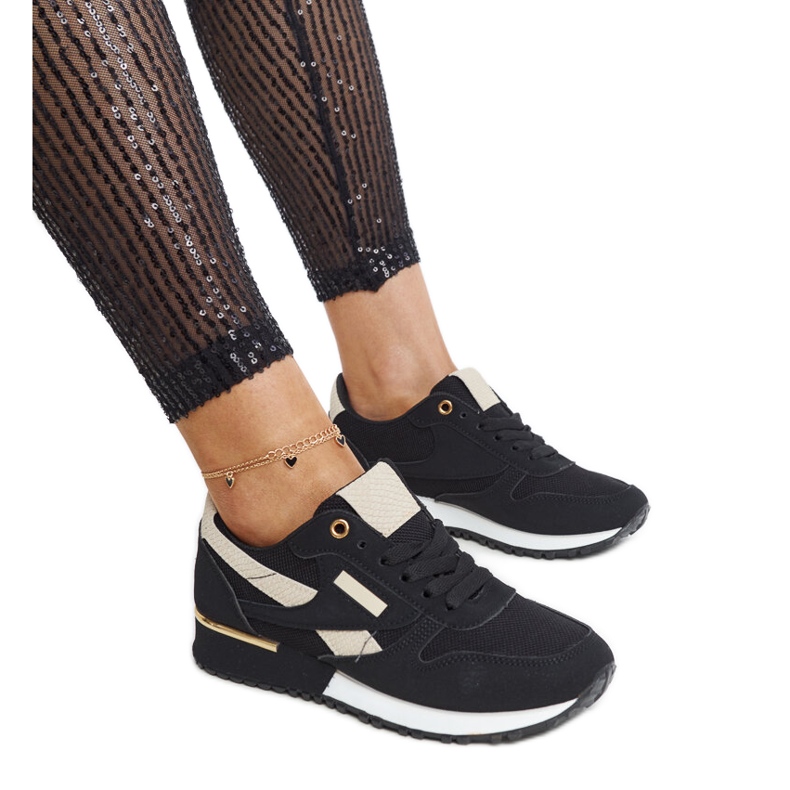 Crne Rosilda tenisice s platformom crno