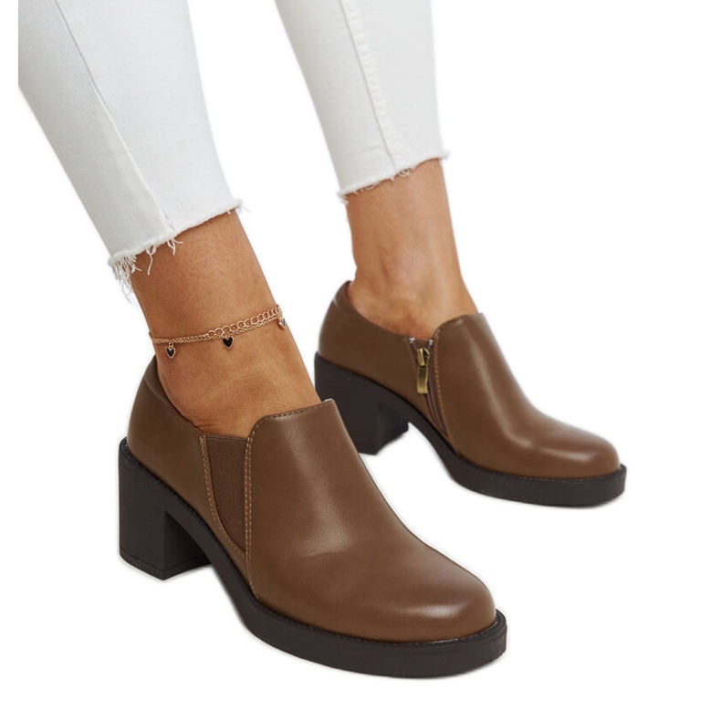 Smeđe Lavia cipele na visoku petu smeđa