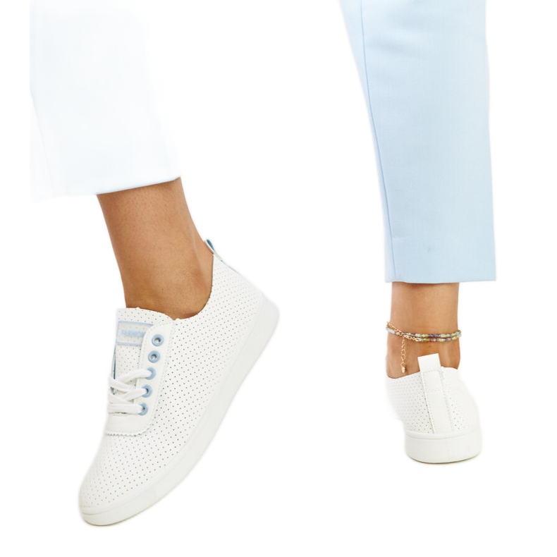 Yusra bijele tenisice od eko kože bijela