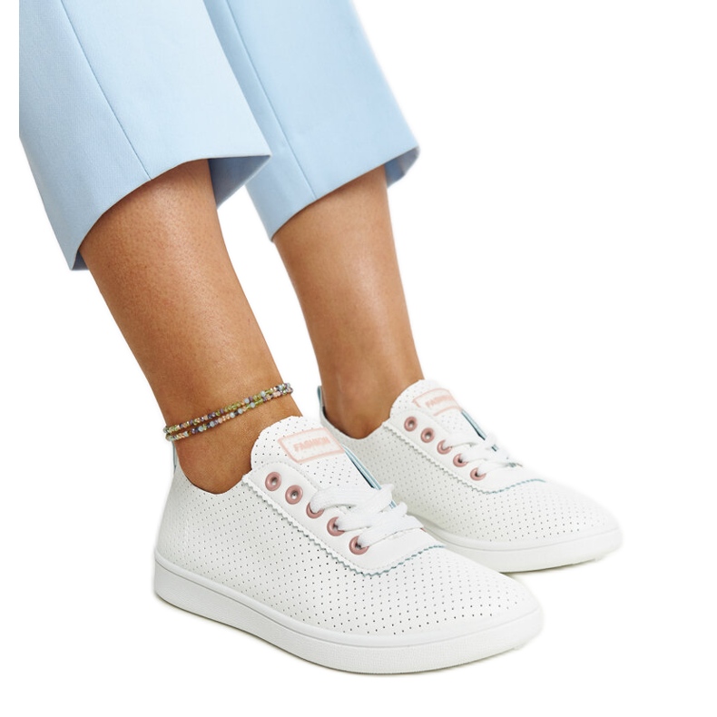 Yusra bijele tenisice od eko kože bijela