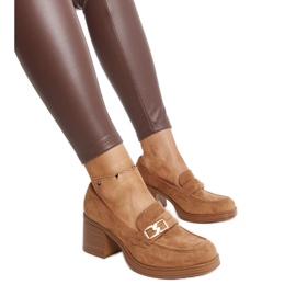 Smeđe Aludra cipele s visokom petom smeđa