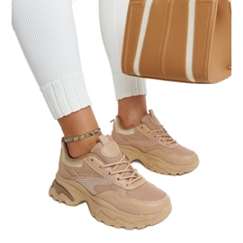 Smeđe platform tenisice ukrašene Maras cirkonima smeđa