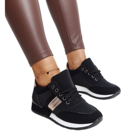 Crne tenisice na Nihad gumenoj platformi crna