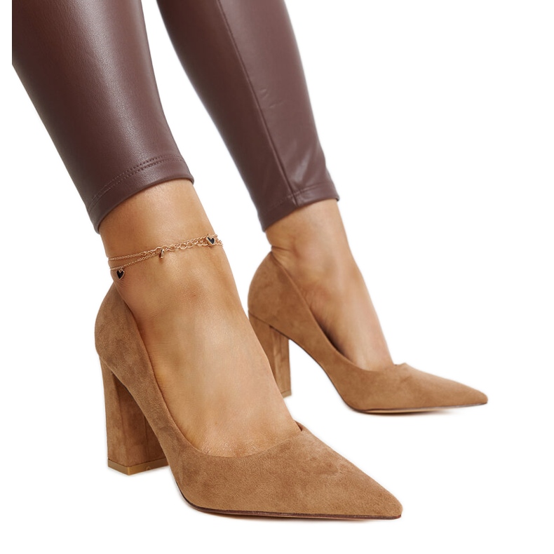 Smeđe cipele s visokom petom iz Leee smeđa