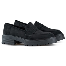 Ženske crne antilop mokasine, crne mokasine crna