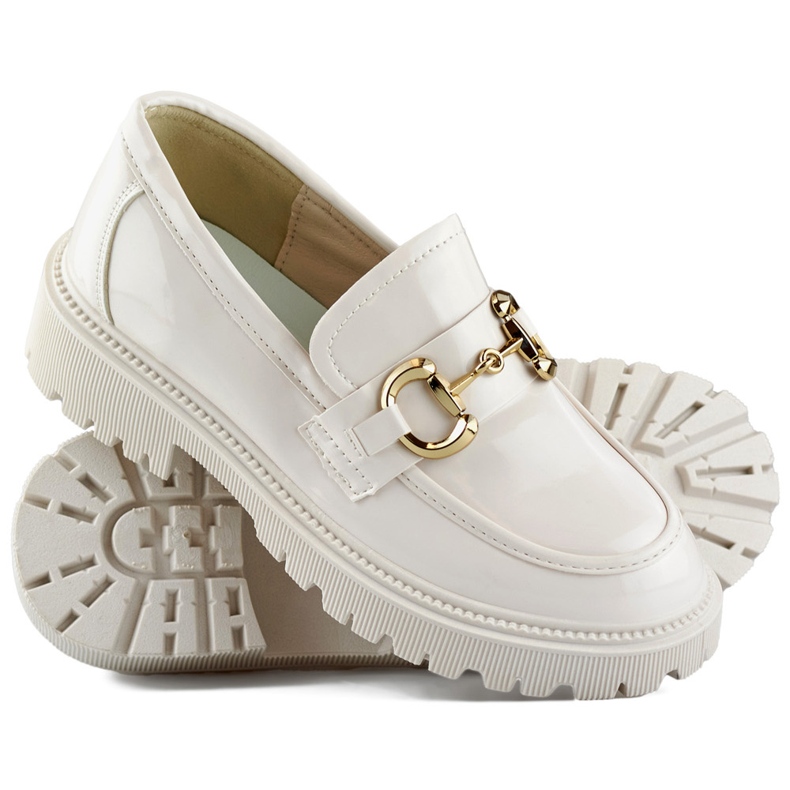 Lakirane bež ženske natikače