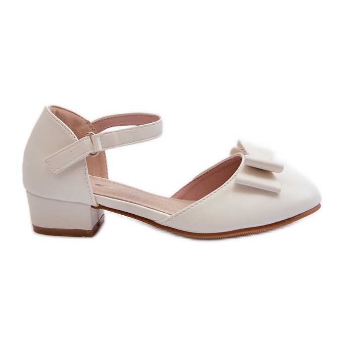 Bijele Andarifa balerinke za djevojčice s mašnom bijela