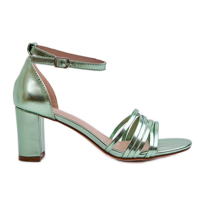 Evento Sandale na visoku petu s remenčićima, zelena Enitia