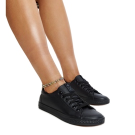 News Crne tenisice Luz od eko kože crna