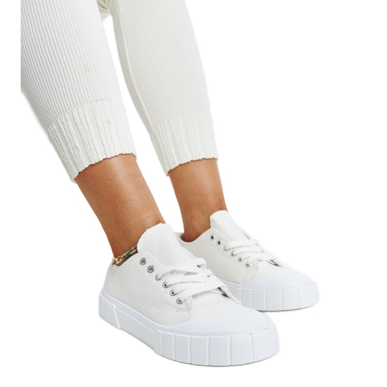 Eduardove bijele platnene tenisice bijela