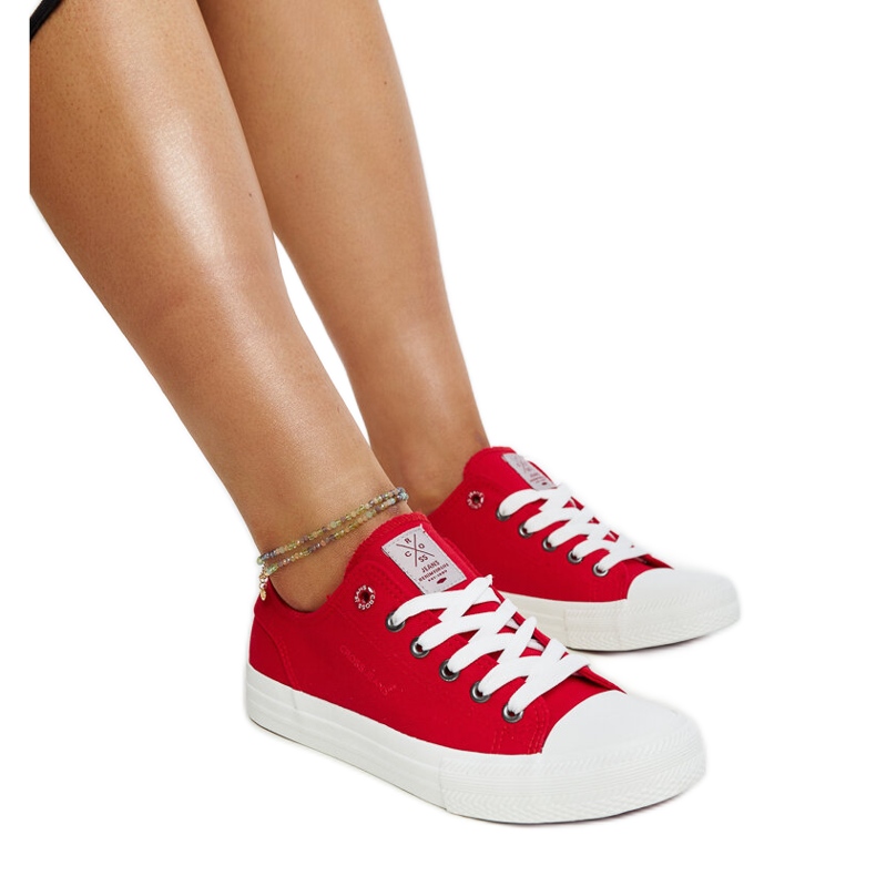 Crvene ženske Cross Jeans tenisice crvena