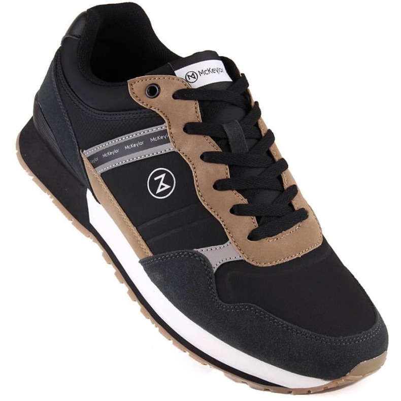 McKeylor JAN289A kožne sportske cipele, crne crno