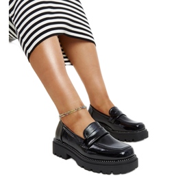 Crne kožne natikače crna