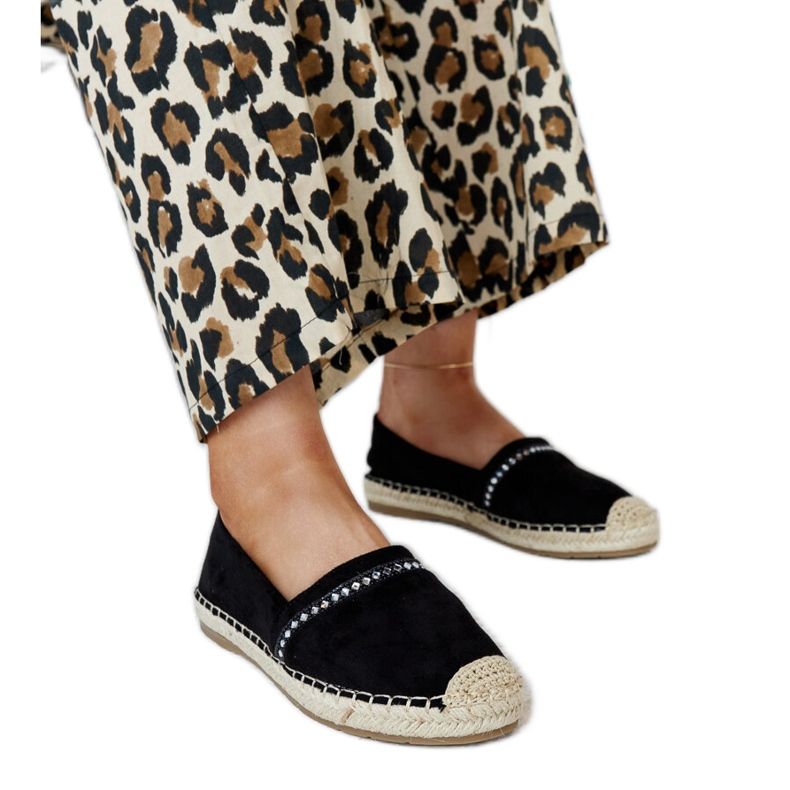 Crne espadrile s Abia kamenčićima crno