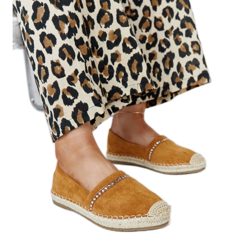 Smeđe espadrile s Abia kamenčićima smeđa