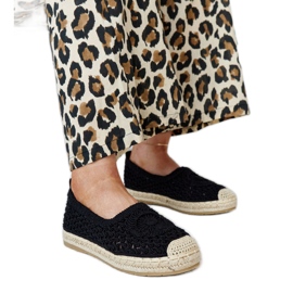 Crne izvezene Seila espadrile crna