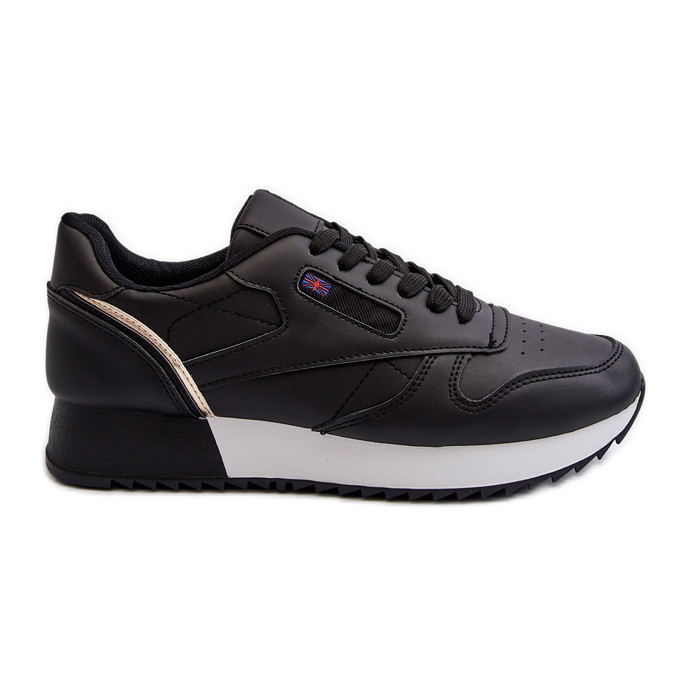 Merida crne kožne sportske cipele s platformom na vezanje crno