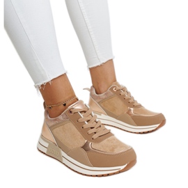 Smeđe tenisice na platformi Kerttu smeđa