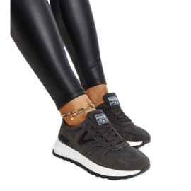 Tamno sive tenisice sa debljim Olonio đonom siva