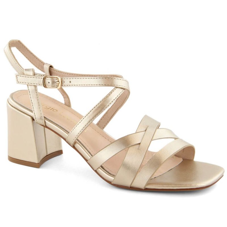 Sergio Leone W SK437 zlatne sandale na petu zlatna