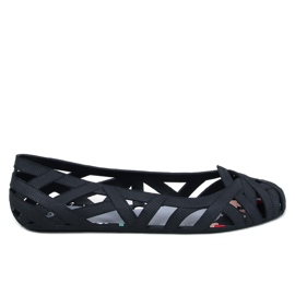 Meliski Chassa Crne ažur balerinke crna