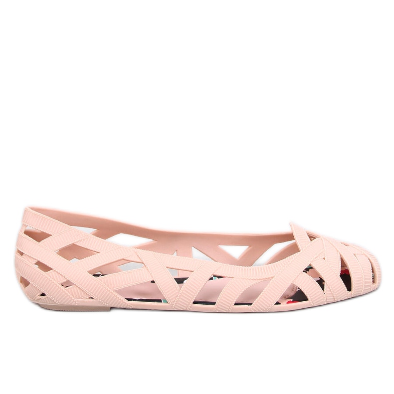 Meliski Chassa gole ažurne balerinke bež