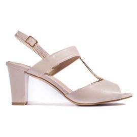 Goodin Ženske bež sandale na stup