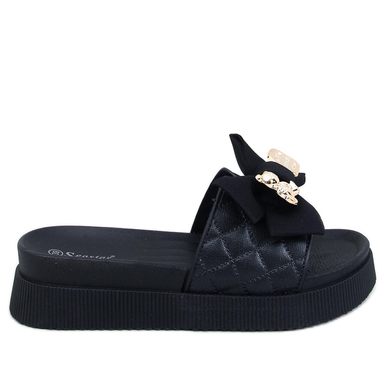 Brandis Black gold japanke s medvjedićem crno