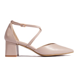 Goodin Tamno bež ženske sandale na špic